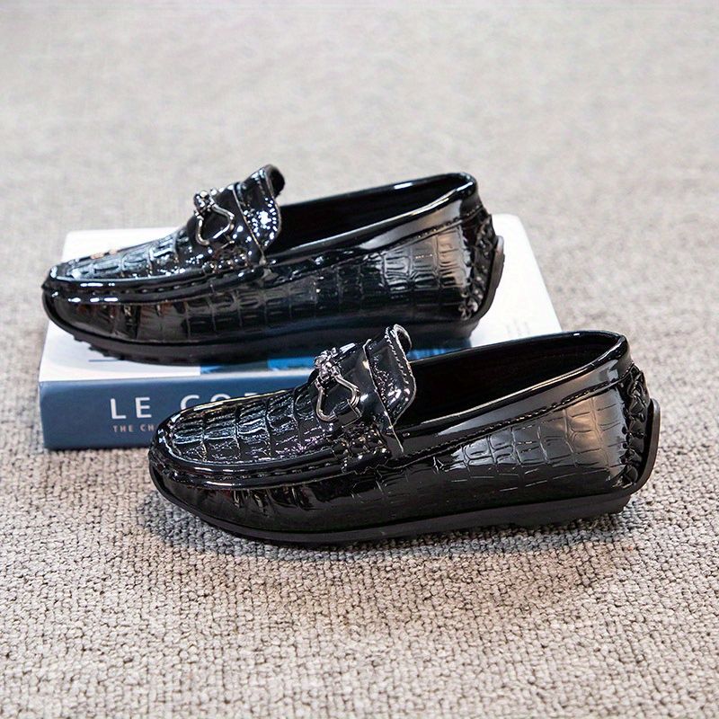 Boy‘s Trendy Slip On Loafers, Kids Smart Casual Walking Shoes With Assorted Colors_voghion.com