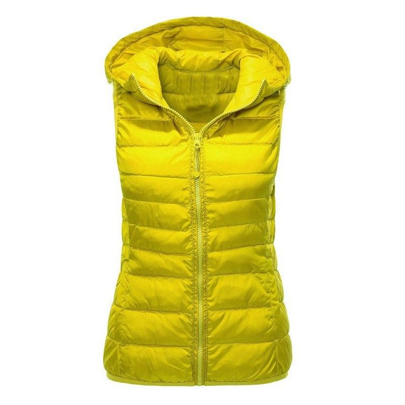 Women's warm vest hooded vest, women's autumn and winter new camisole, oversized slim fitting cotton jacket_voghion.com