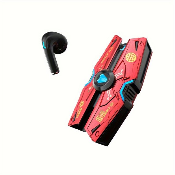 The Red Mech Design Truly Wireless Earbuds, With High-quality Noise Reduction And Sound, Suitable For Esports Gaming_voghion.com
