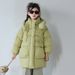 Girls' Long Puffer Coat – Trendy Winter Jacket With 50% White Duck Down (120-160cm, 3 Colors, Korean-Style Hooded Design)_voghion.com