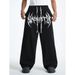 Men's High Street Retro Casual Pants - Summer Loose Fit Wide Leg Trousers With Drop Crotch & Multiple Pockets (Black, S-XXXL)_voghion.com