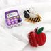 Cartoon Small Cute Acrylic Back-to-school Season Bee, Apple And Calculator Style Hairpin, Small Hair Claw_voghion.com