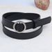 Women's Belt, Circular Without Needle, Peach Heart Needle Buckle, Thin Korean Version, Simple And Slim Fit, Versatile_voghion.com