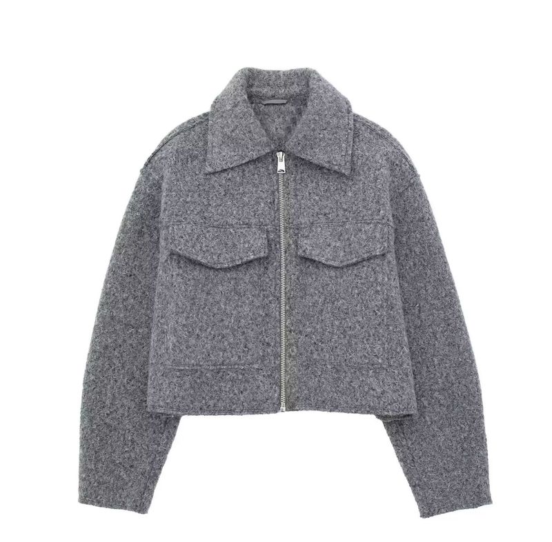 Explosive Spring And Autumn Women's Street Fashion Soft Woolen Short Jacket D69237_voghion.com