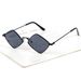 Occhiali da sole alla moda retrò a forma di diamante per uomo e donna, alla moda, con montatura piccola a quadrilatero in metallo, unisex, protezione UV, sole_voghion.com
