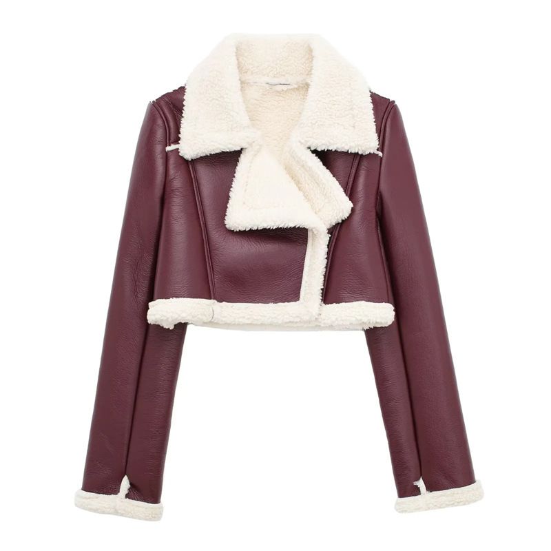 Damenbekleidung Lederjacke Herbst und Winter neue lose Straße Hot Girl Motorradjacke_voghion.com