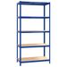 5-Layer Shelves 4 pcs Blue Steel&Engineered Wood_voghion.com