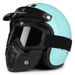 Kask motocyklowy retro 3/4 z otwartą twarzą, Bluetooth i wymiennymi goglami – lekki kask ochronny ABS dla mężczyzn i kobiet_voghion.com