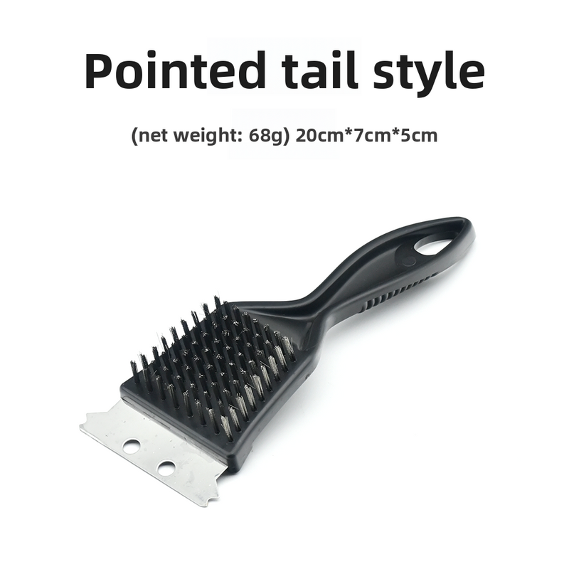 Outdoor Camping Tool Cleaning Picnic Cooking BBQ Grill 3-in-1 Right Angle Copper Wire Triangle Brush_voghion.com