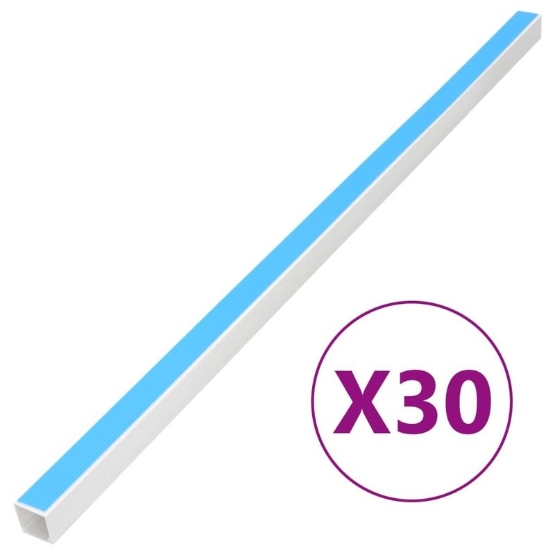Cable Trunking Self-Adhesive 1.2"x0.6" 98.4' PVC_voghion.com