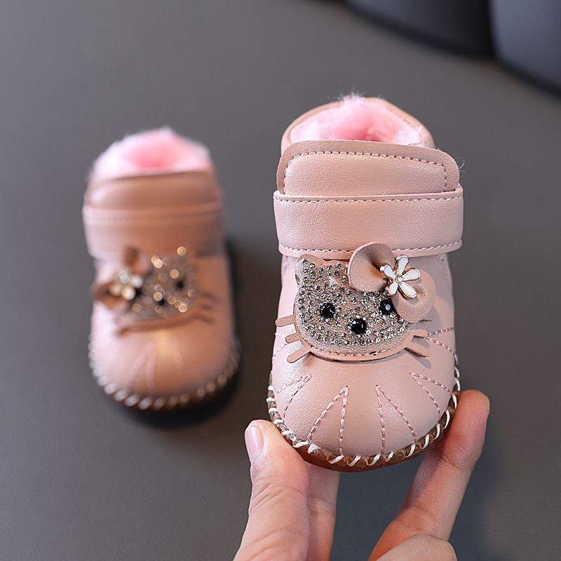 2024 0-2 Jahre alt 1 weiche Sohle Anti Slip Baby Walking süße Cartoon Jungen und Mädchen Baumwollschuhe Winter_voghion.com