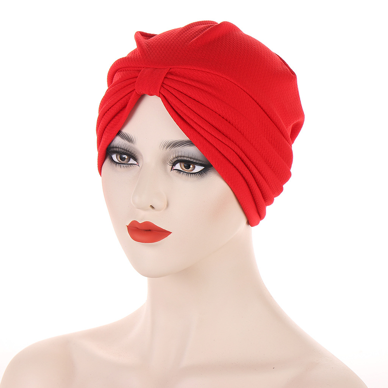 Damenhüte, neuer mehrfarbiger Pullover mit Blasenfalten, sechseckiger Turbanhut auf Lager_voghion.com