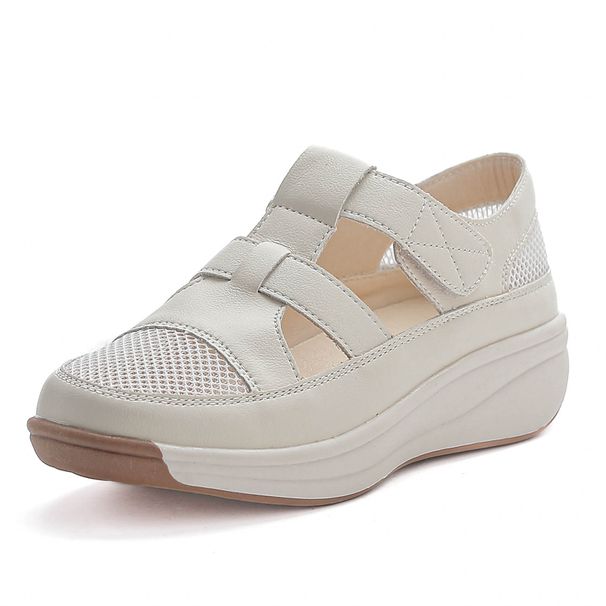 Sandali da mamma, da donna, con suola morbida e perforata, antiscivolo, per mezza età e anziani_voghion.com