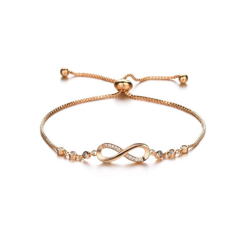 E025 Einstellbare Pull-out 8-förmigen Mit Micro Intarsien Zirkon Heißer Verkauf Armband Für frauen Zubehör_voghion.com