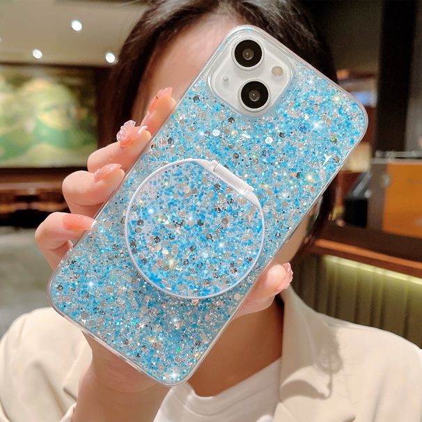 Glitter Makeup Mirror Stand Holder Phone Case For Huawei P40 P30 Pro Mate 30 40 20 Pro Nova 8 7 6 5 Pro Honor X8 50 Soft Cover_voghion.com