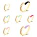 Damenschmuck Mikro-Intarsien Zirkon Doppelschicht Farbe Tropföl Offener Ring Weibliches Nischendesign Emaille Tropfkleber Gold Kupfer Ring_voghion.com