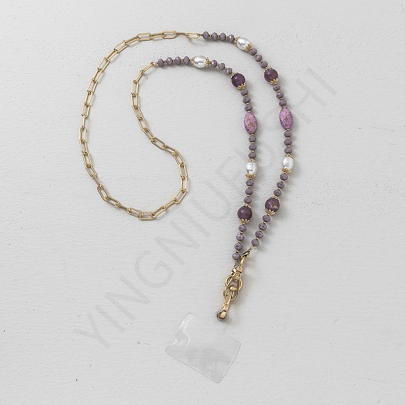 Collana con catena per telefono, occhiali e maschera in metallo di alta qualità_voghion.com
