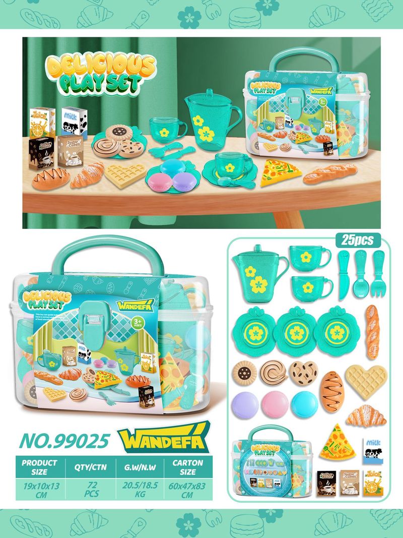 Kinderspeelgoed educatief huis simulatie middagthee keukenmeisjes speelgoed dessert rollenspel_voghion.com