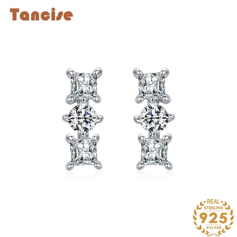Tancise Orecchini pendenti con zirconi d'argento per le donne Regali per feste di matrimonio_voghion.com