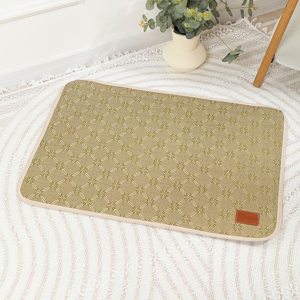 Summer Pet Cooling Dog Bed Pad Rattan Non-Slip Teddy Bichon French Bulldog Cat Sleeping Mat Cool_voghion.com