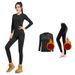 Women's Ski Thermal Quick-Dry Fleece-Lined Tight Base Layer Long Sleeve Winter Outdoor Top Fitness Yoga Sports Set_voghion.com