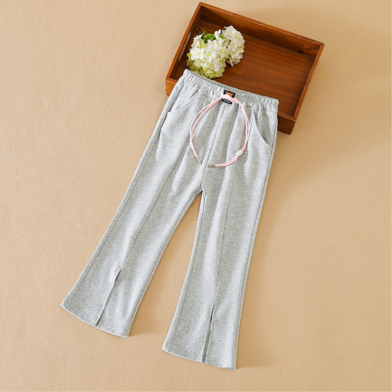 Girls Casual Cotton Flare Pants 3-12 Years Spring Autumn Kids Korean Style Trousers Children Boot Cut Pant_voghion.com