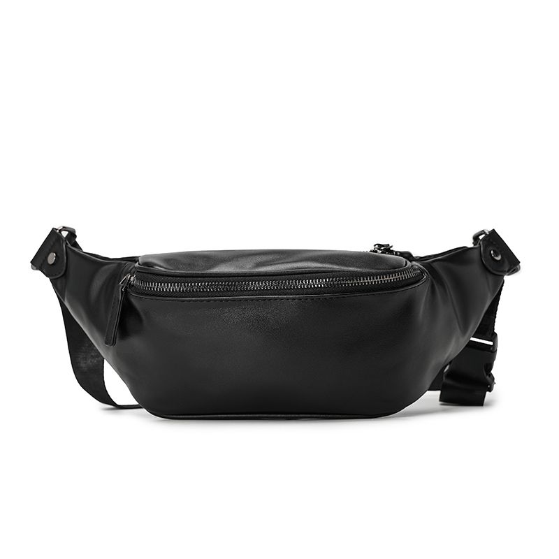 New Crossbody Waist Outdoor Sports Running Men's Shoulder Slanted Chest Soft Leather Belt Bag Backpack_voghion.com
