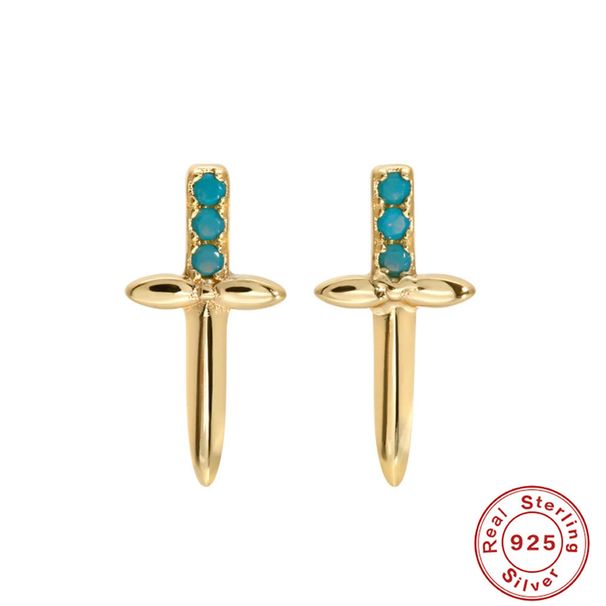 Set di gioielli da donna alla moda in argento sterling S925 con pugnale e croce, orecchini con ciondolo a forma di luna e stella con occhio di diavolo_voghion.com