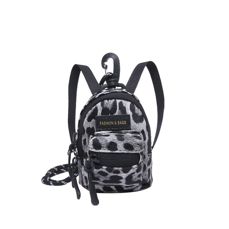 Korean Style Mini Crossbody Trendy Leopard Print Girl's Shoulder Cool Outdoor Travel Earphone Lipstick Bag_voghion.com