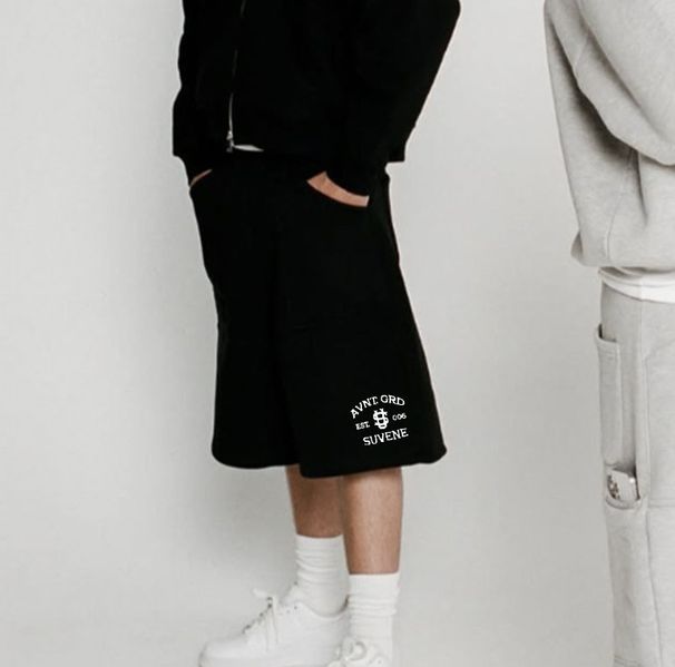 Abbigliamento maschile, Marchio di moda maschile Y2K, Pantaloni a 5 punte in maglia con silhouette multitasche, Salopette in maglia_voghion.com