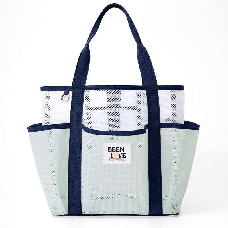 Sac isotherme de plage et de pique-nique - Sac fourre-tout isotherme à 2 couches avec compartiments humides/secs et poche en filet_voghion.com