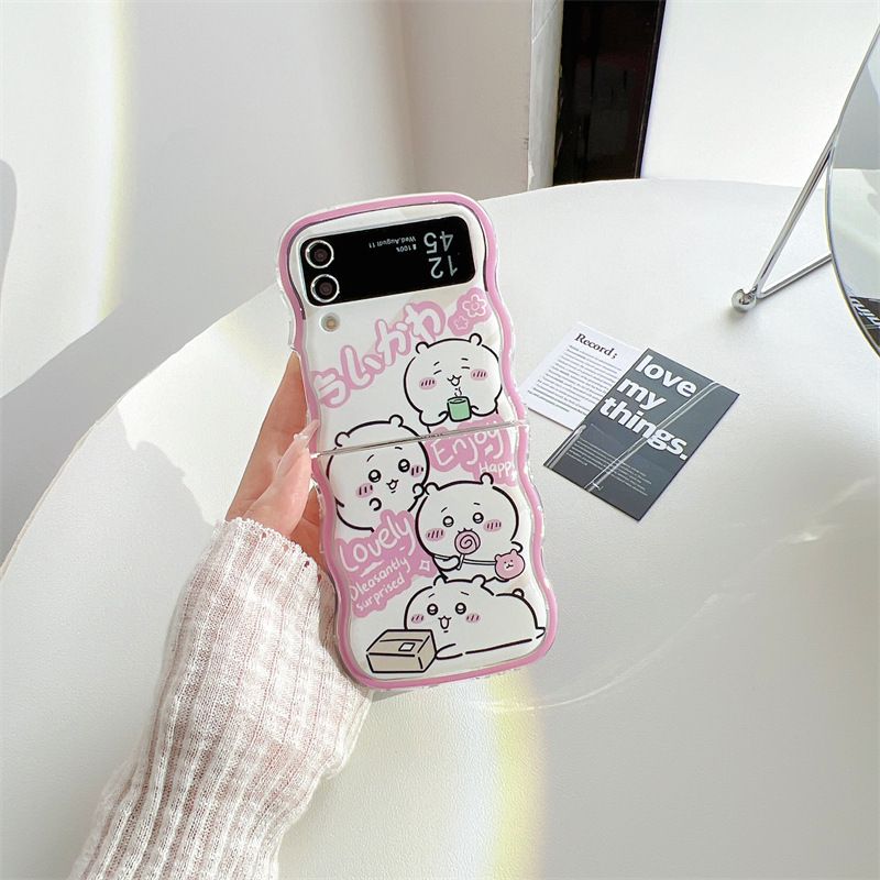 Cordino con cartoni animati giapponesi e coreani per Samsung Galaxy Z Flip5 Custodia per telefono Zflip4/3 Custodia salvaschermo pieghevole_voghion.com