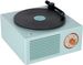 Altoparlante Bluetooth in stile classico vecchio stile, aspetto blu, giradischi in vinile creativo, regalo per ragazze, potenziamento dei bassi, volume alto, altoparlante con colla nera_voghion.com