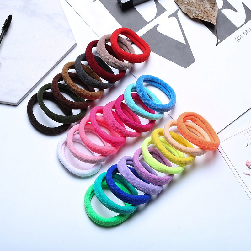 Accessori per la testa grande senza cuciture e anello per asciugamano da donna in nylon, semplice corda per capelli multicolore_voghion.com