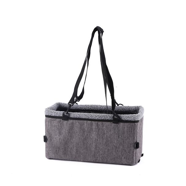 Cross-Border New Mid-Front Row Car Simple Solid Color Lamb Wool Pet Bag Outdoor Safe Portable Dog Bed_voghion.com