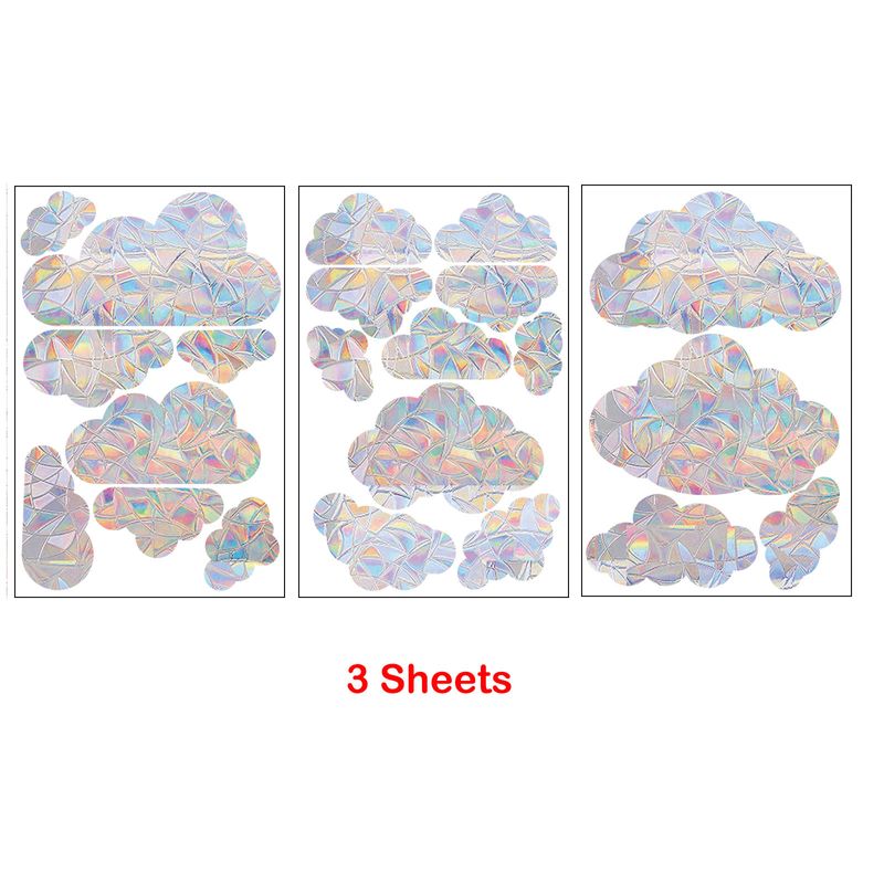 Nueva película adhesiva para ventana con láser 3D de nube de vidrio electrostático con prisma arcoíris colorido y atrapasol_voghion.com