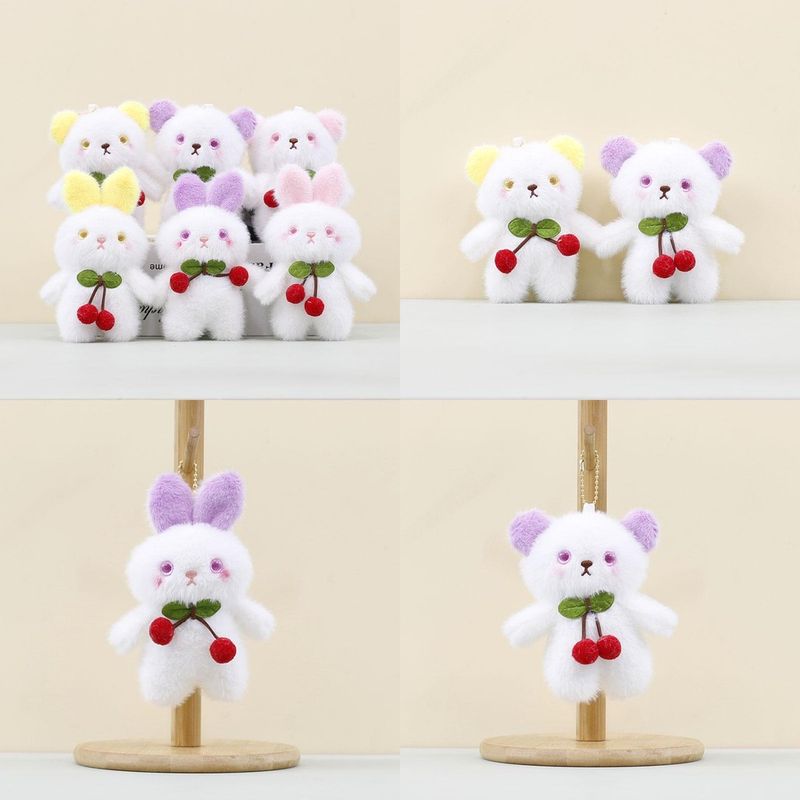 Cherry Plush Rabbit Toy Pp Cotton Stuffed Animal Keychain Gift For Kids_voghion.com