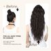 Wig ponytail women's European and American corn curl fluffy drawstring ponytail wig elastic net hair extension piece one piece ponytail_voghion.com
