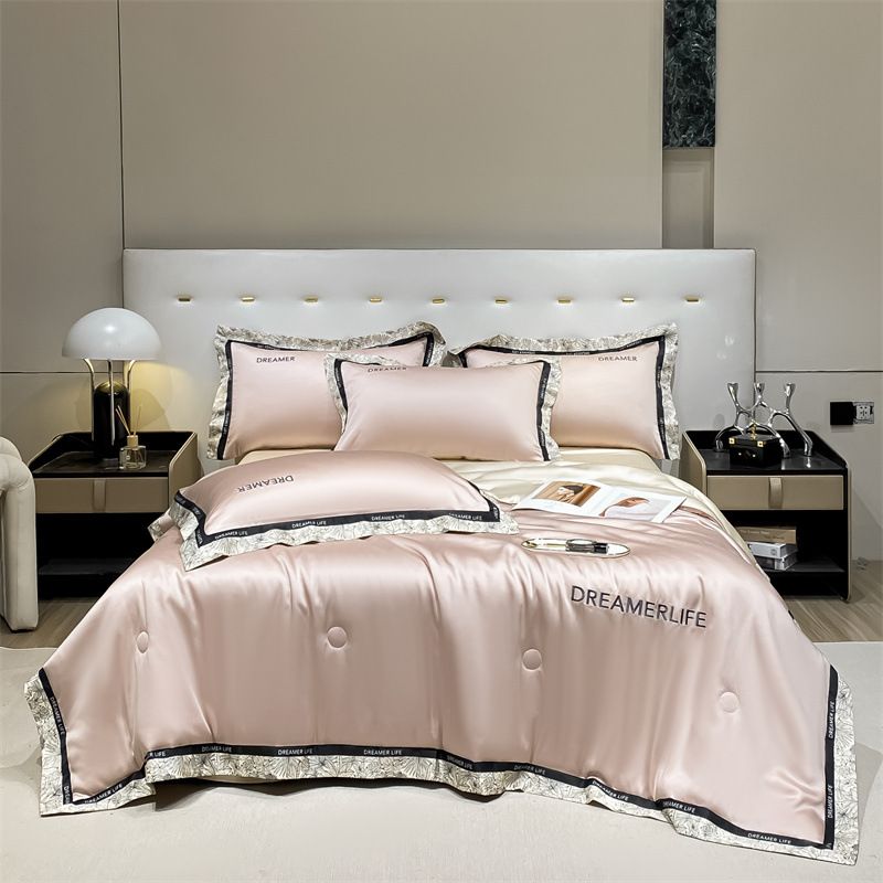 Nordic Style Summer Quilt With Cooling Fibers & Comfort Filling - Multiple Sizes & Patterns_voghion.com