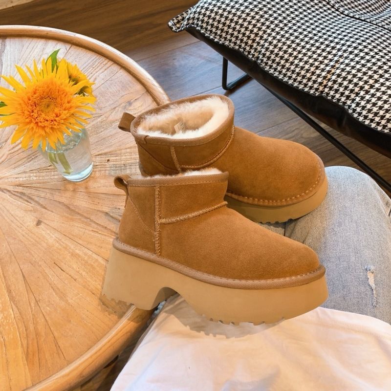 Women Classic Ultra Mini Platform Boots Winter Snow Designer 2" Platform Height Ankle Chunky Tasman Han Fur Boot Slippers Ankle Sherpa Sweater_voghion.com