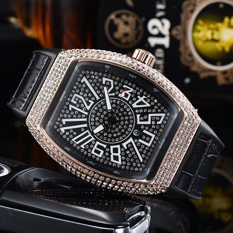 FM Luxury Diamond Set Sky Star European Noble Style Quartz Calendar Pointer Watch_voghion.com