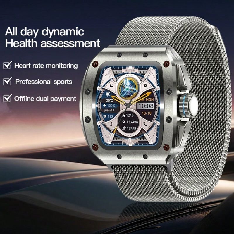 New V68 Ultra Smartwatch With Personalized Wine Barrel Design And Payment Baidu Map Dual Strap Wearfitpro_voghion.com