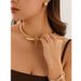 Set di gioielli in metallo freddo minimalista con girocollo aperto a bocca aperta personalizzato da donna_voghion.com