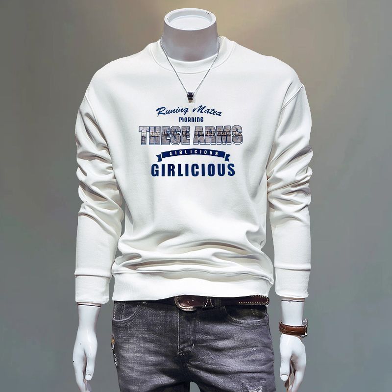 Felpa girocollo alla moda, nuova giacca casual versatile a maniche lunghe stampata da uomo._voghion.com