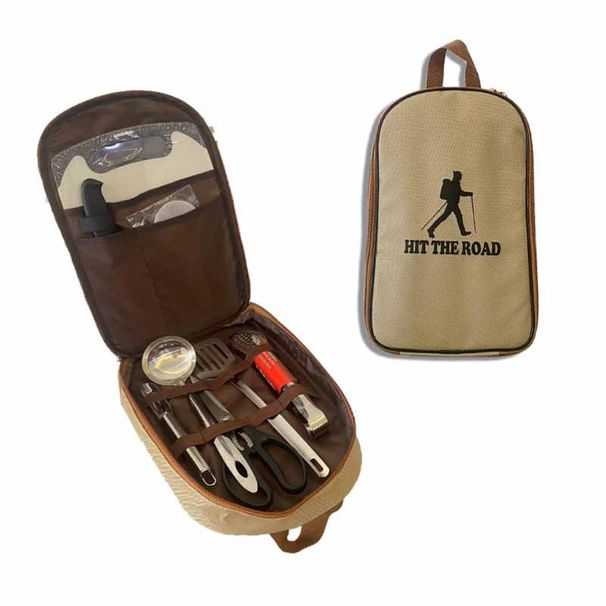 【 HitTheRoad 】 8-piece Set Of Outdoor Portable Kitchenware, Tableware, Cooking Utensils, Camping Utensils_voghion.com