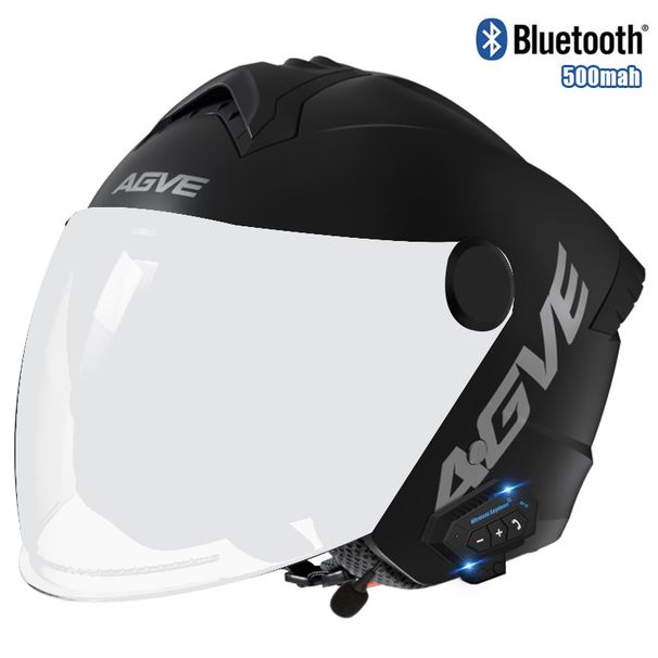 3C Certified 3/4 Motorcycle Helmet With Dual Visor & Bluetooth – Lightweight ABS Shell, 8 Color Options_voghion.com