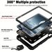 11-Inch Protective Case For Tablet, Shock-proof Jacket With 360-degree Rotating Bracket, Pen Slot And Portable Shoulder Back Design, Black._voghion.com