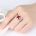 2025 New Red Square Zircon For Women, Light Luxury Fashion, High-end Sense, Elegant Ring_voghion.com