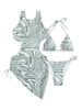 2023 Neues hellgrünes Zebra-Bikini-Dreiteiler-Set_voghion.com