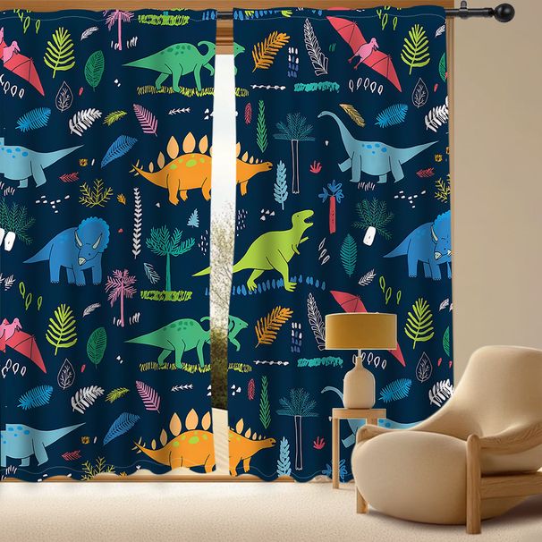 Amazon's Hot Selling Printed Curtains, Thickened Living Room, Bedroom And Balcony Blackout And Heat Insulation Curtain Fabrics, Custom Made To Order_voghion.com